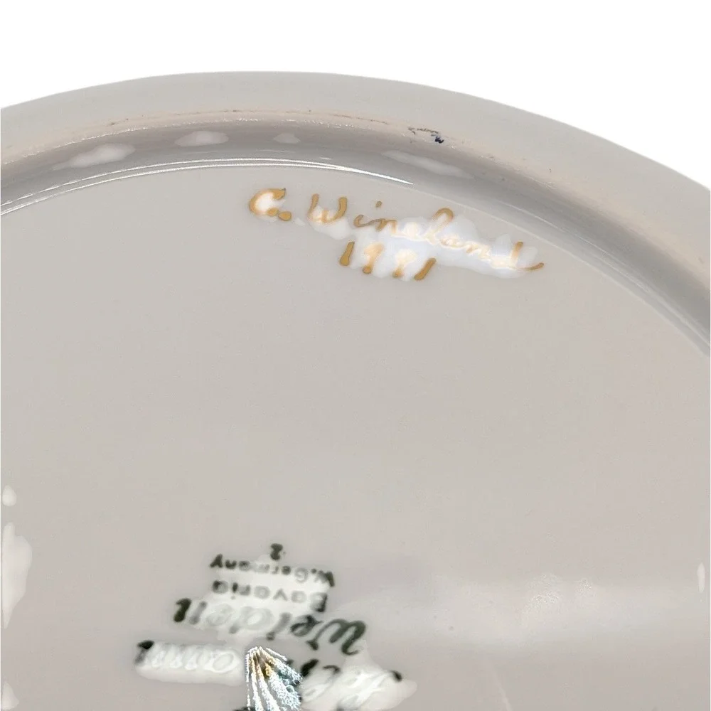 Vintage Seltmann Weiden Soup‎ Bowl Bavaria Hand Painted Signed Set of Four SEE